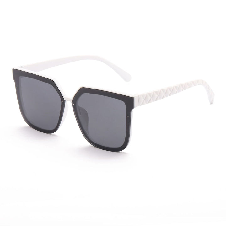 Dame modische solbrille med innovativ polygonal design Luvikno