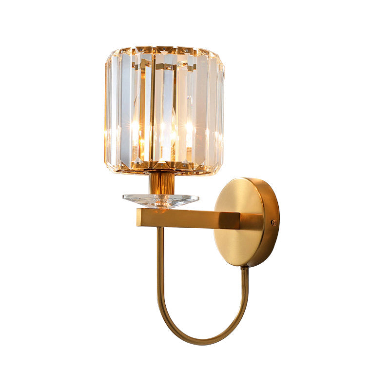 Luvikno | CrystalLux Elegant Vegglampe - Luksuriøs Sylinderformet Design for Moderne Interiører