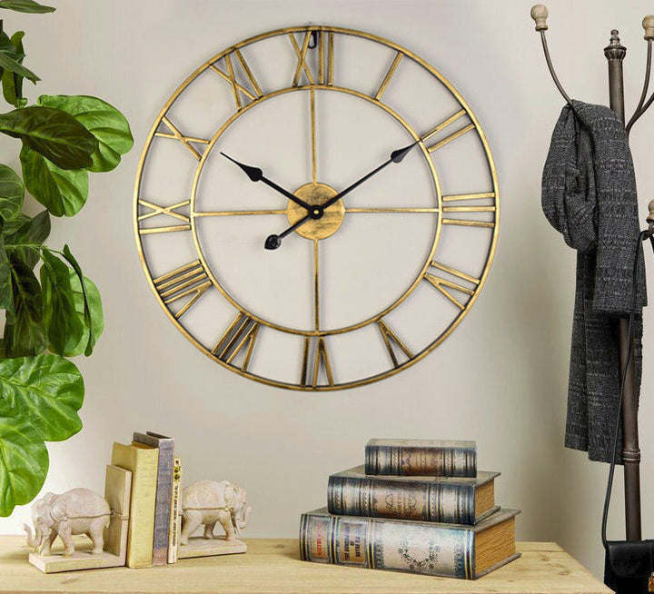 Luvikno | Stor Retro Veggklokke laget av Jern - Tidls Eleganse
