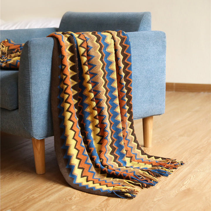 Damer Zigzag Mønster Blanket Luvikno