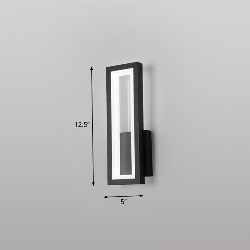 Minimalisme Rektangulær Vegglampe Belysning Metall Foyer LED Veggmontert Lysarmatur | Luvikno