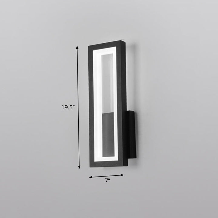 Minimalisme Rektangulær Vegglampe Belysning Metall Foyer LED Veggmontert Lysarmatur | Luvikno
