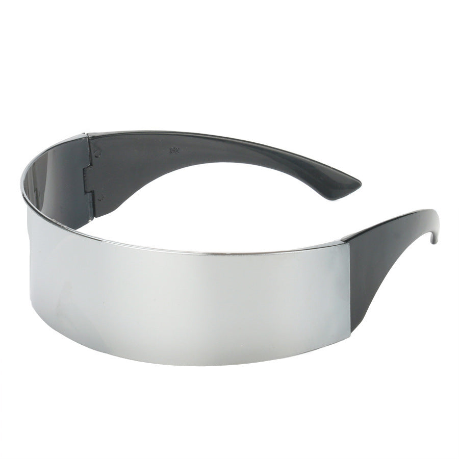 Damer futuristisk visir-lignende solbrille Luvikno