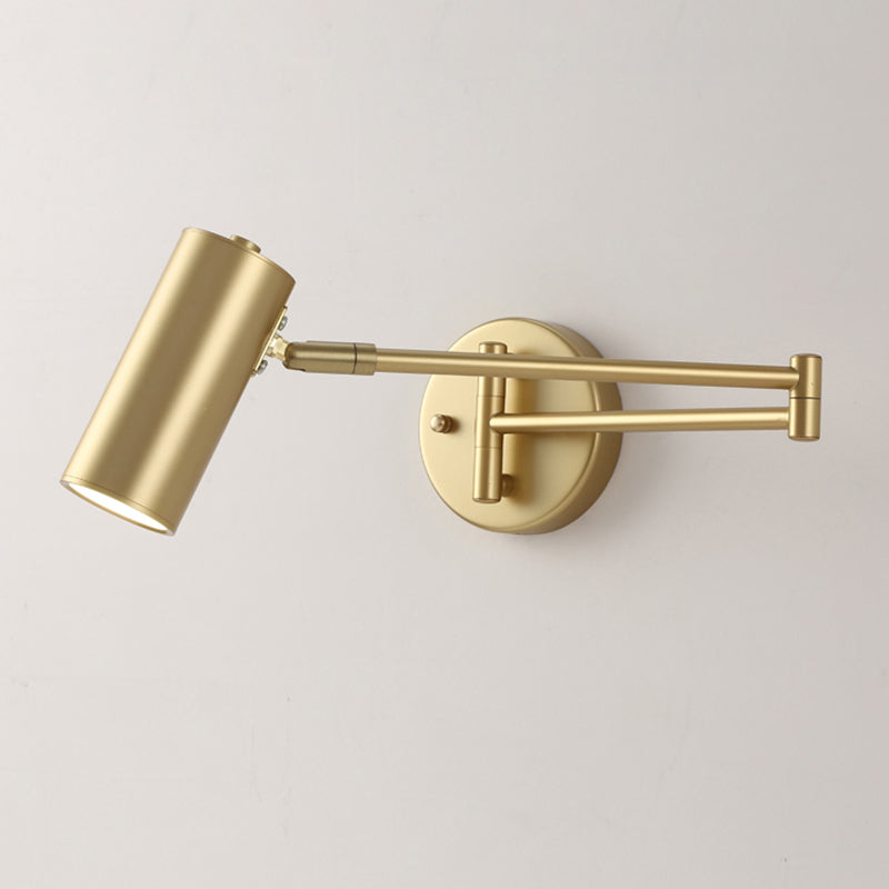 Tubular sengegavl veggmontert leselampe Metall 1 lyspære postmodern vegglampe med utvidbar arm | Luvikno