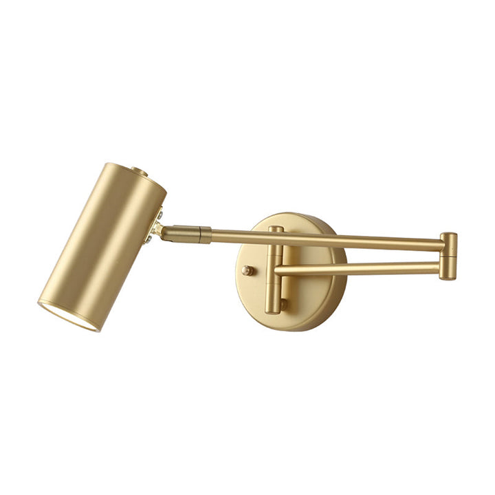 Tubular sengegavl veggmontert leselampe Metall 1 lyspære postmodern vegglampe med utvidbar arm | Luvikno