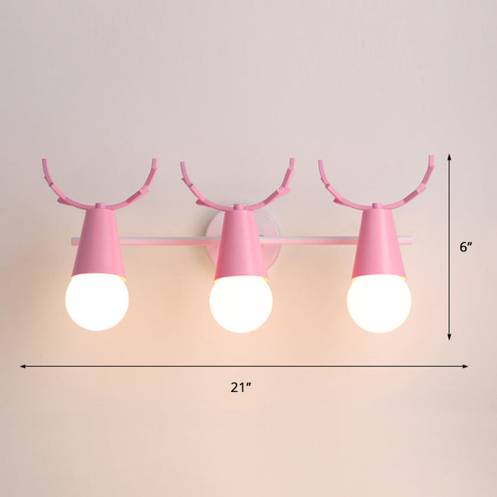Deer Vanity Light Fixture Nordisk Stil Metall Soverom Justerbar Veggmontert Lys | Luvikno