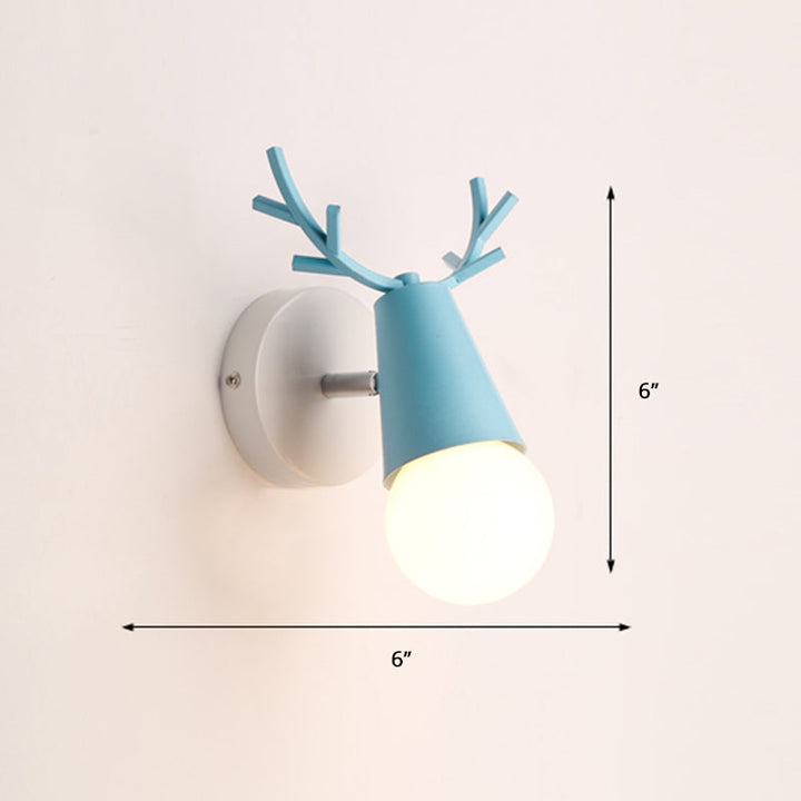 Deer Vanity Light Fixture Nordisk Stil Metall Soverom Justerbar Veggmontert Lys | Luvikno