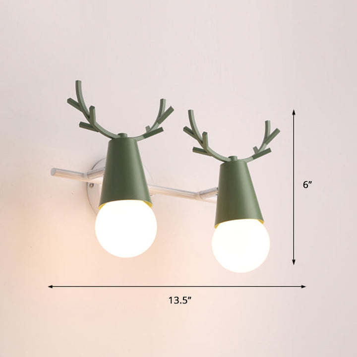 Deer Vanity Light Fixture Nordisk Stil Metall Soverom Justerbar Veggmontert Lys | Luvikno