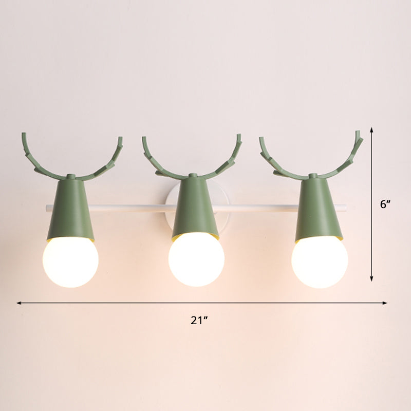 Deer Vanity Light Fixture Nordisk Stil Metall Soverom Justerbar Veggmontert Lys | Luvikno