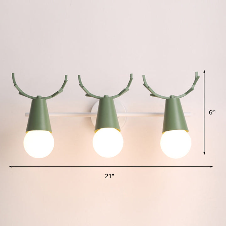 Deer Vanity Light Fixture Nordisk Stil Metall Soverom Justerbar Veggmontert Lys | Luvikno