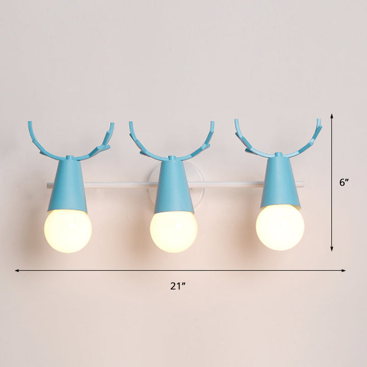 Deer Vanity Light Fixture Nordisk Stil Metall Soverom Justerbar Veggmontert Lys | Luvikno