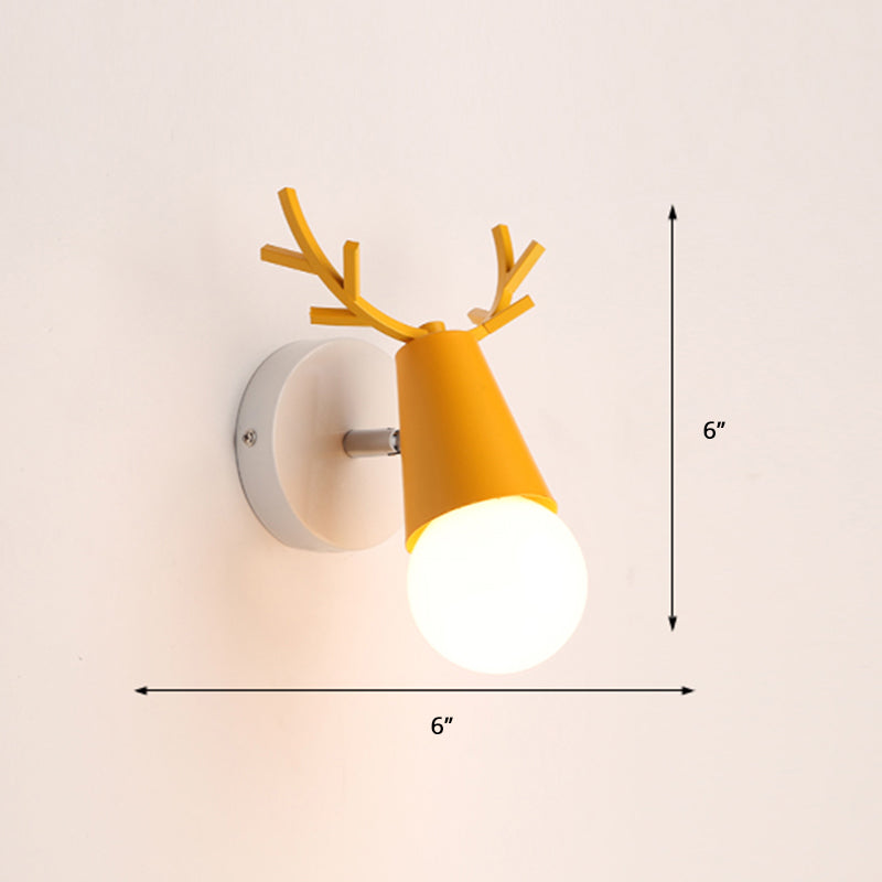 Deer Vanity Light Fixture Nordisk Stil Metall Soverom Justerbar Veggmontert Lys | Luvikno
