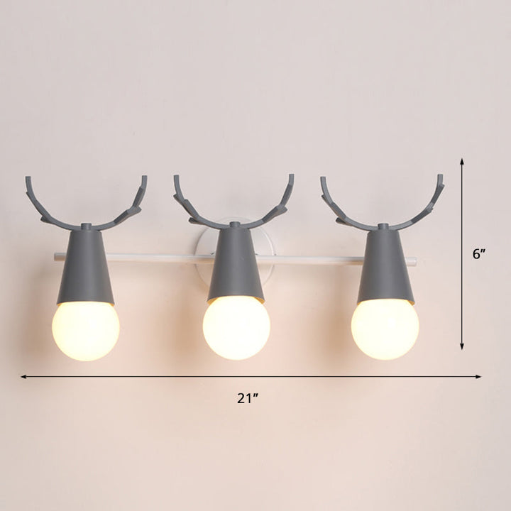 Deer Vanity Light Fixture Nordisk Stil Metall Soverom Justerbar Veggmontert Lys | Luvikno