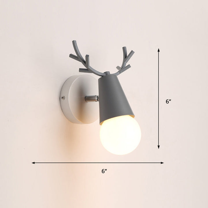 Deer Vanity Light Fixture Nordisk Stil Metall Soverom Justerbar Veggmontert Lys | Luvikno
