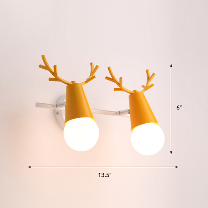 Deer Vanity Light Fixture Nordisk Stil Metall Soverom Justerbar Veggmontert Lys | Luvikno