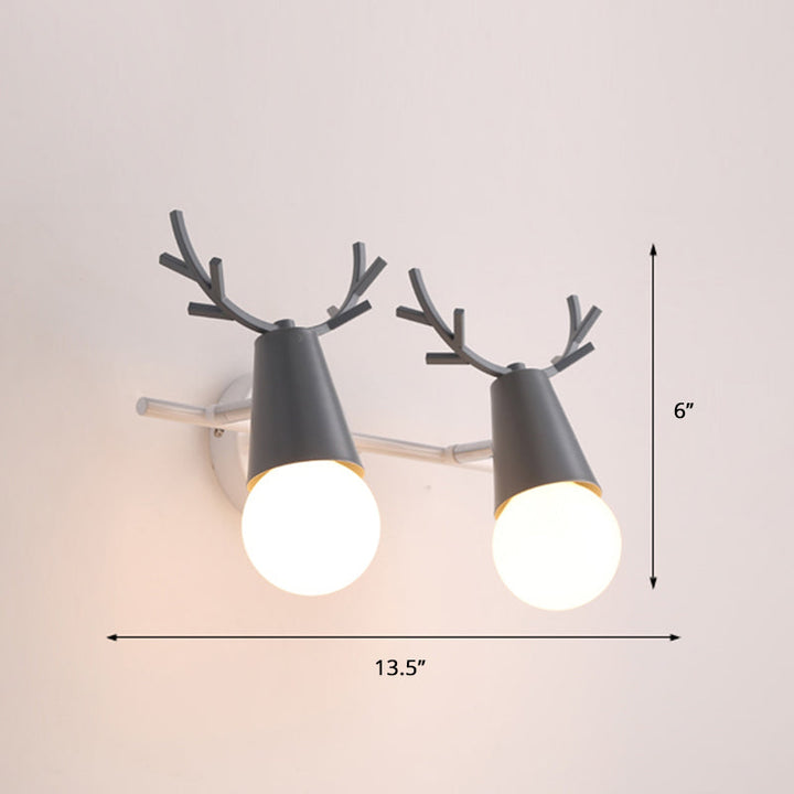 Deer Vanity Light Fixture Nordisk Stil Metall Soverom Justerbar Veggmontert Lys | Luvikno
