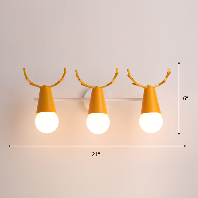 Deer Vanity Light Fixture Nordisk Stil Metall Soverom Justerbar Veggmontert Lys | Luvikno