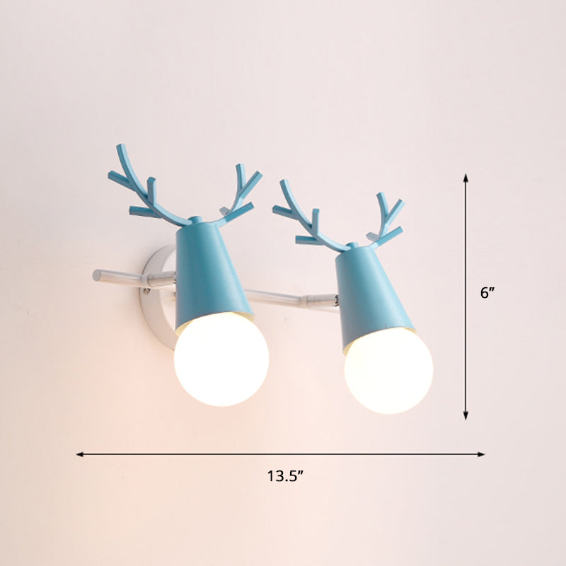 Deer Vanity Light Fixture Nordisk Stil Metall Soverom Justerbar Veggmontert Lys | Luvikno