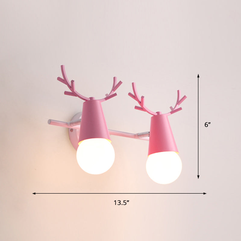 Deer Vanity Light Fixture Nordisk Stil Metall Soverom Justerbar Veggmontert Lys | Luvikno