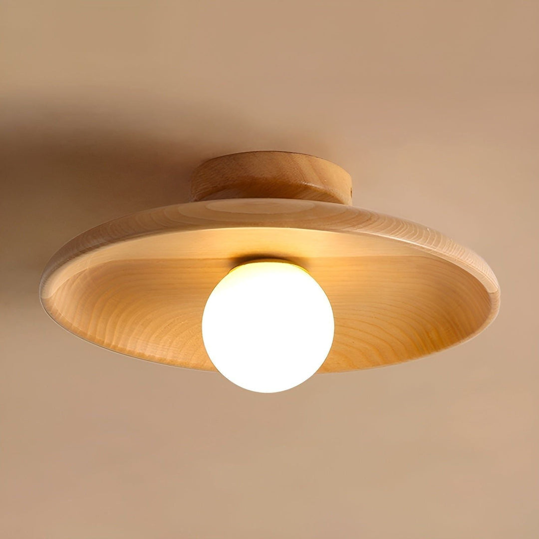 WoodLuviknoiss Lys - Minimalistiske Treplater Wabi Sabi Taklampe | Luvikno