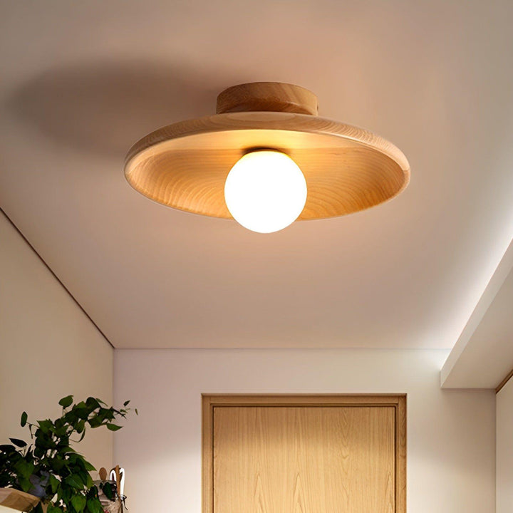 WoodLuviknoiss Lys - Minimalistiske Treplater Wabi Sabi Taklampe | Luvikno