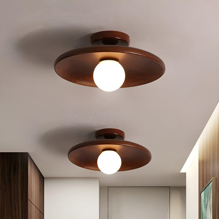 WoodLuviknoiss Lys - Minimalistiske Treplater Wabi Sabi Taklampe | Luvikno