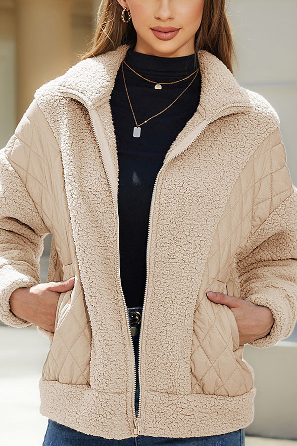 Luvik | Pitkähihaista kangasta oleva huppari vetoketjulla naisten takki