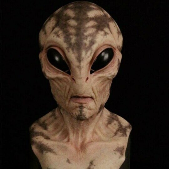 Alien-Mask | Realistiske Halloween Kostyme Tilbehør | Luvikno