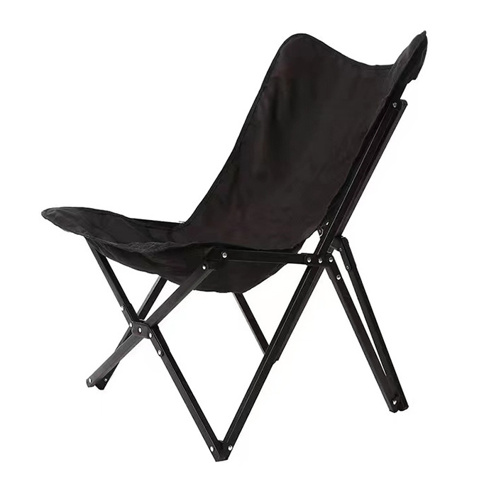 Moderne industriell Oxford-stoff hardware sammenleggbart campingstol ryggstøtte for utendørs terrasse | Luvikno