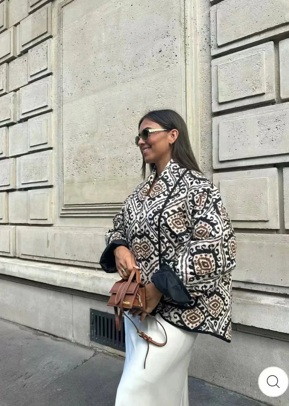 Luvik | Painatus Kontrastiväri Puuvillavuorattu Takki