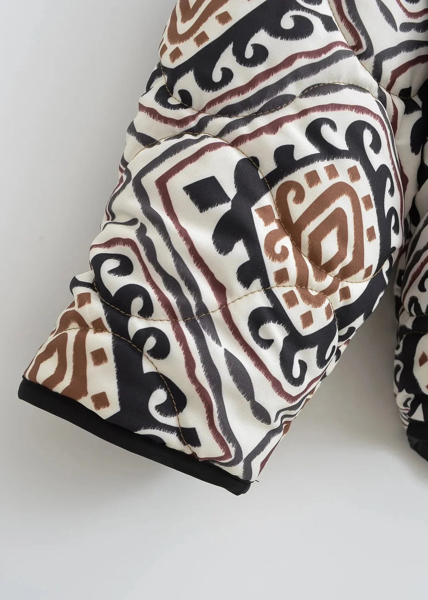 Luvik | Painatus Kontrastiväri Puuvillavuorattu Takki