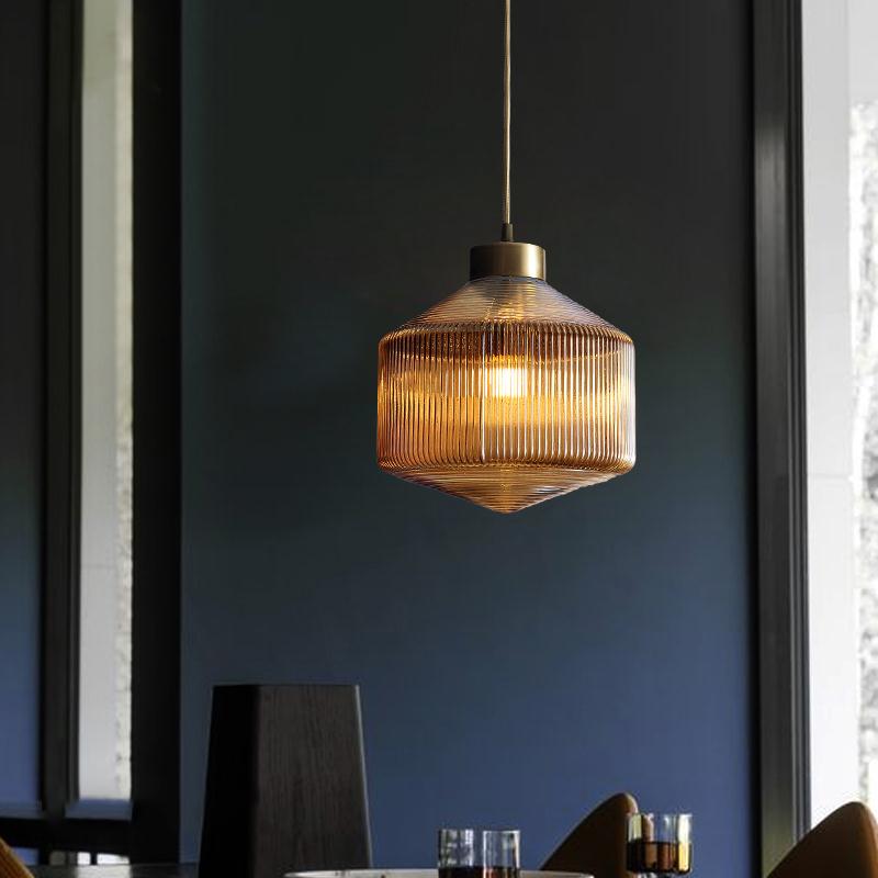 Moderne Trommel Chandelier laget av Glass – Elegant Belysning for Spisestue og Stue | Luvikno