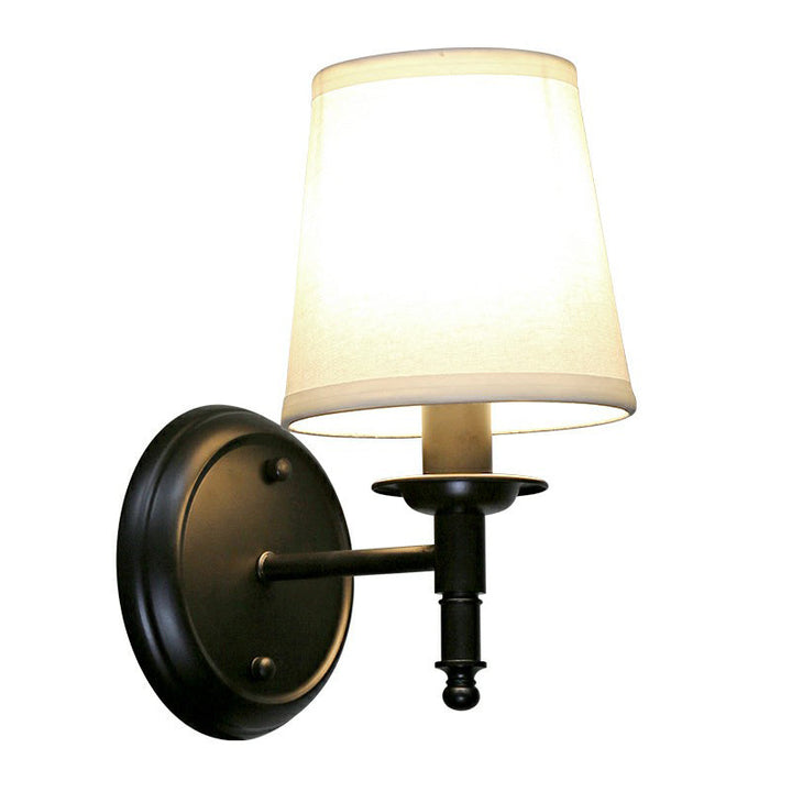 Minimalist Kjegle Skjerm Veggbelysning Stoff 1 Hode Seng Bredt Veggmontert Leselampe | Luvikno