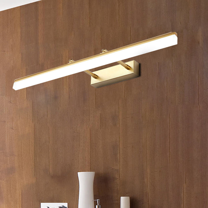 16"/19.5" W Rektangulær Vegglampe Belysning Modernistisk Stil Akryl LED Badlys i Gull, Varme/Hvit Lys | Luvikno