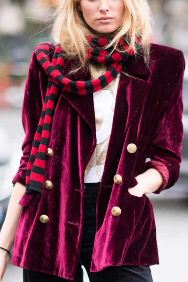 Luvik | Samt Temperament Party Naisille Midimekko Bleiseri