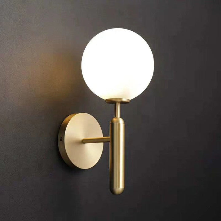 Ball Stairway Wall Light Fixture Glass Single-Bulb Simple Style Wall Sconce Lighting | Luvikno