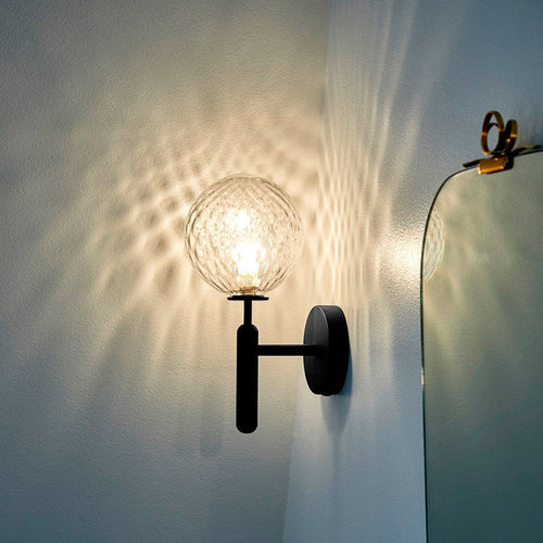 Ball Stairway Wall Light Fixture Glass Single-Bulb Simple Style Wall Sconce Lighting | Luvikno