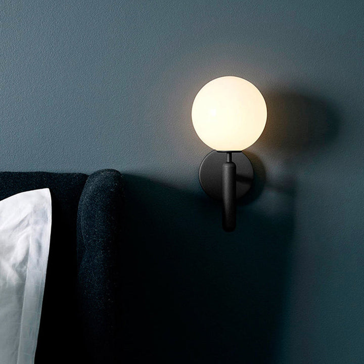 Ball Stairway Wall Light Fixture Glass Single-Bulb Simple Style Wall Sconce Lighting | Luvikno