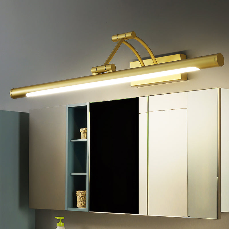 Minimalistisk rørformet sminkelampe akryl LED veggmontert lampe med 3-leddet svingarm | Luvikno