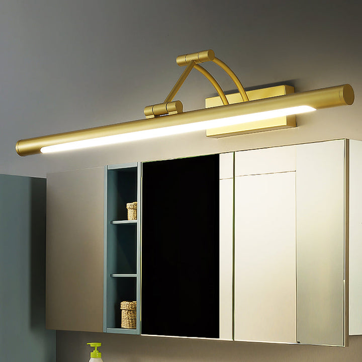 Minimalistisk rørformet sminkelampe akryl LED veggmontert lampe med 3-leddet svingarm | Luvikno