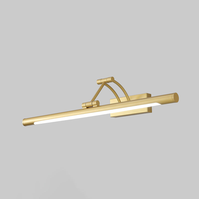 Minimalistisk rørformet sminkelampe akryl LED veggmontert lampe med 3-leddet svingarm | Luvikno