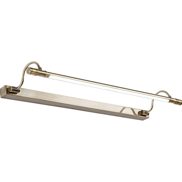 Nickel Finish Metall Vanity Lampe Tubular Landstil Vegglampe med Justerbar Buet Arm | Luvikno