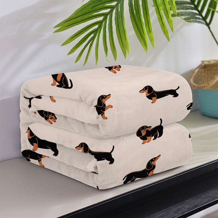 Dachshund Cozy - Myk Flanellteppe for Kjæledyr Luvikno