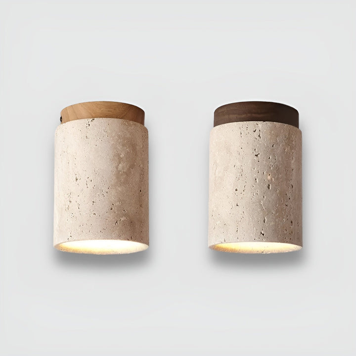 Luvikno | ZenElegance Wabi Sabi Luksus Takbelysning - Naturlig Travertin LED