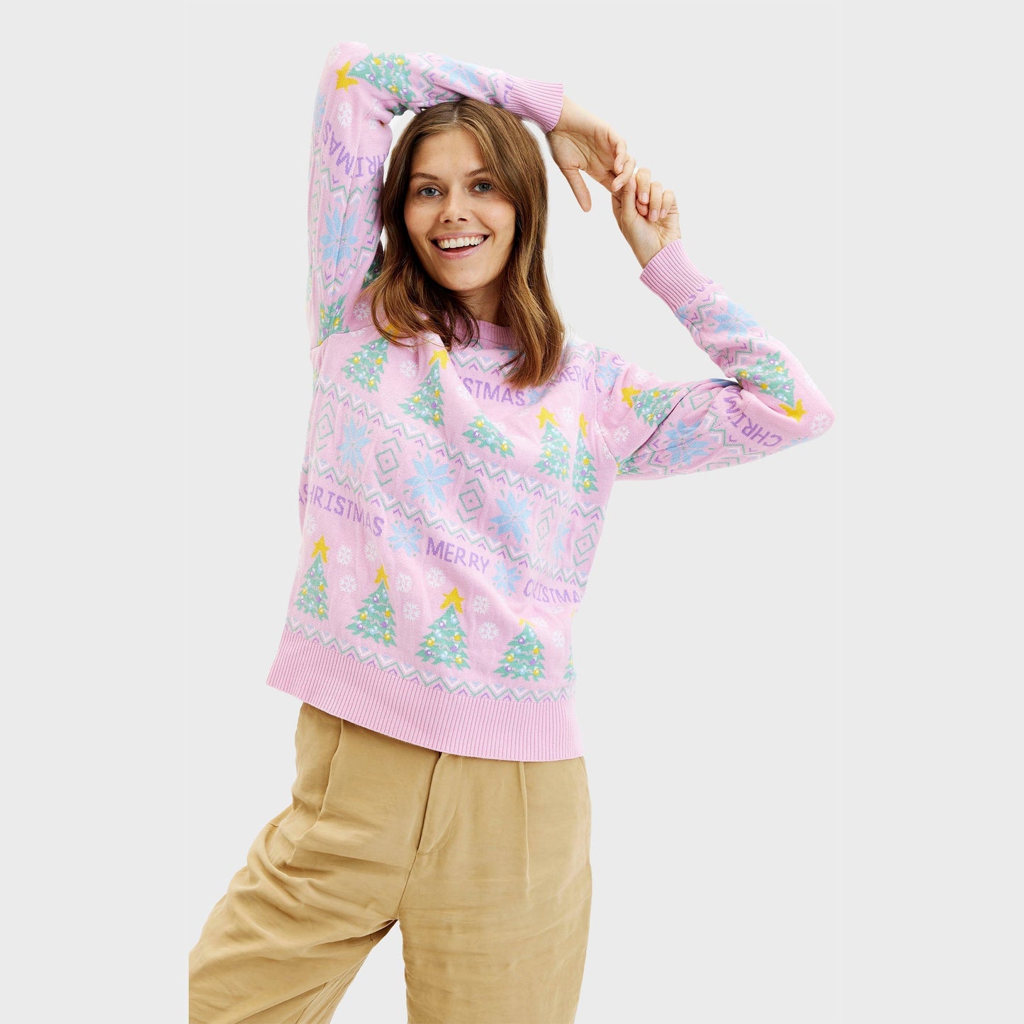 Luvik | Vaaleanpunainen joulupaita - Naiset