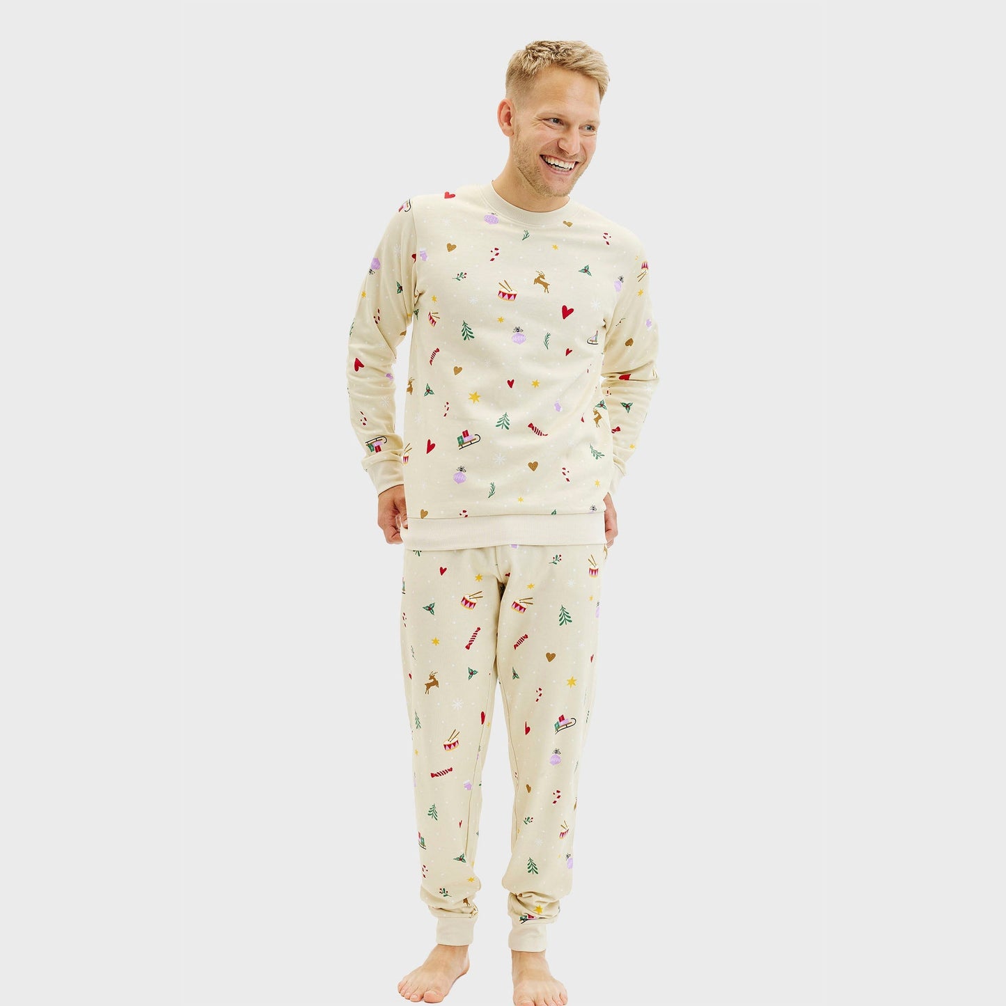 Luvik | Joulupaita-setti beige - Miehet