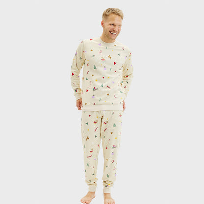 Luvik | Joulupaita-setti beige - Miehet