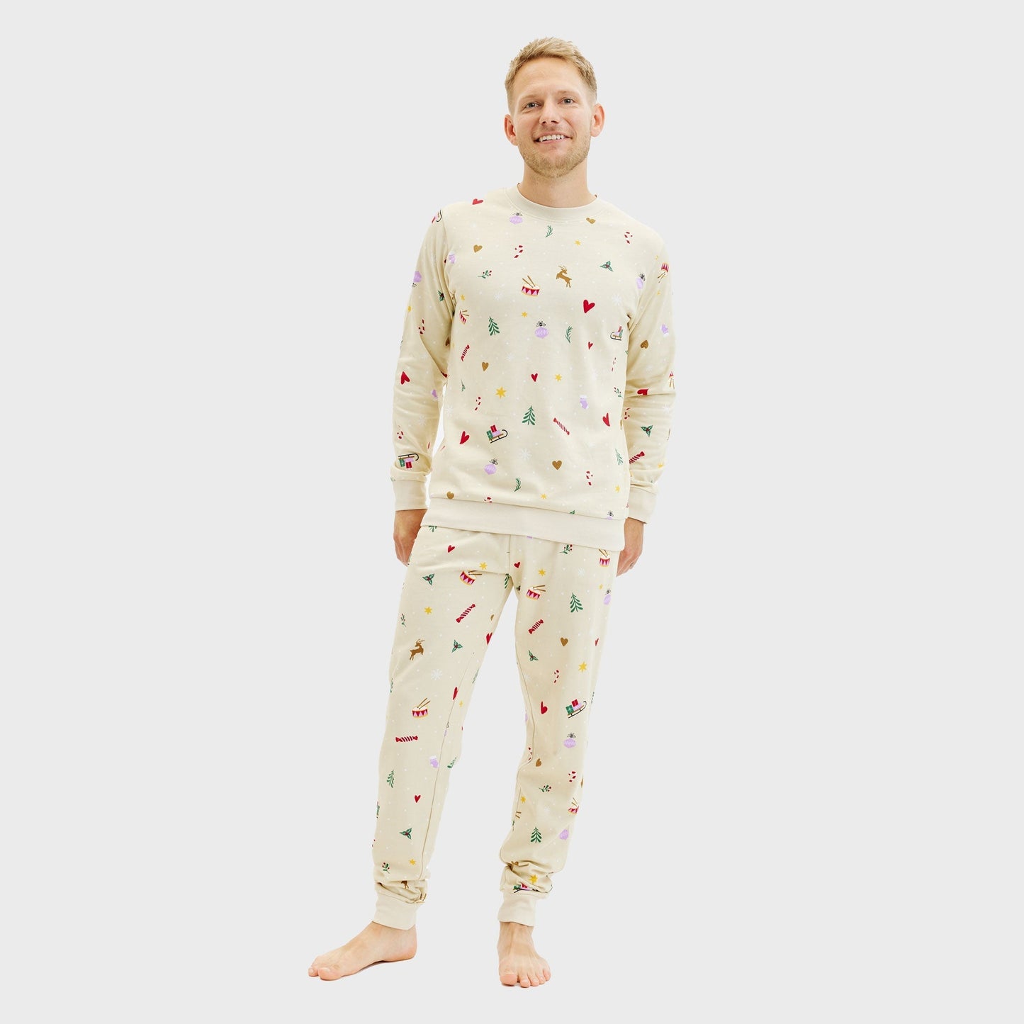 Luvik | Joulupaita-setti beige - Miehet