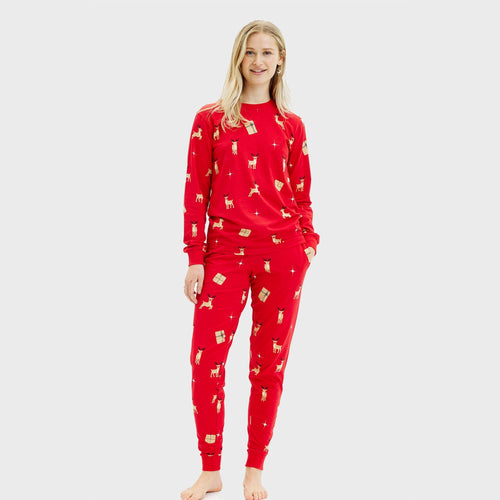 Luvik | Stilig rød julaftenpyjamas - For kvinner