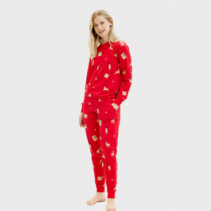 Luvik | Stilig rød julaftenpyjamas - For kvinner